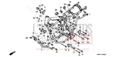 FRAME BODY XLR125RW de 1998